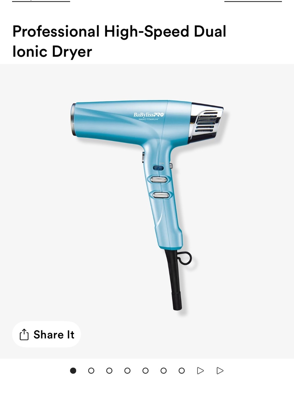 BaByliss Pro Nano Titanium Hair Dryer